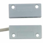 Contact de surface PVC blanc, 4 fils 0,85 mts, écart maxi 19 mm. NF & A2P type 3